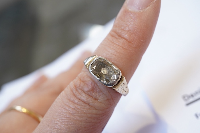 A rare Georgian/early Victorian diamond ring, first half 19th century